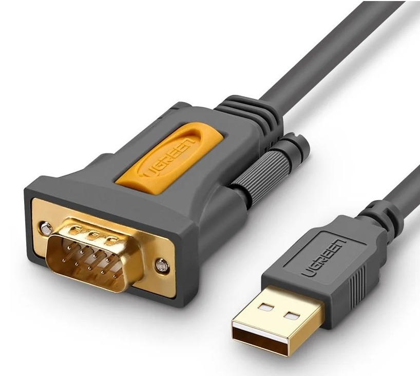 Cablu adaptor USB 2.0 tata RS-232 seria tata negru